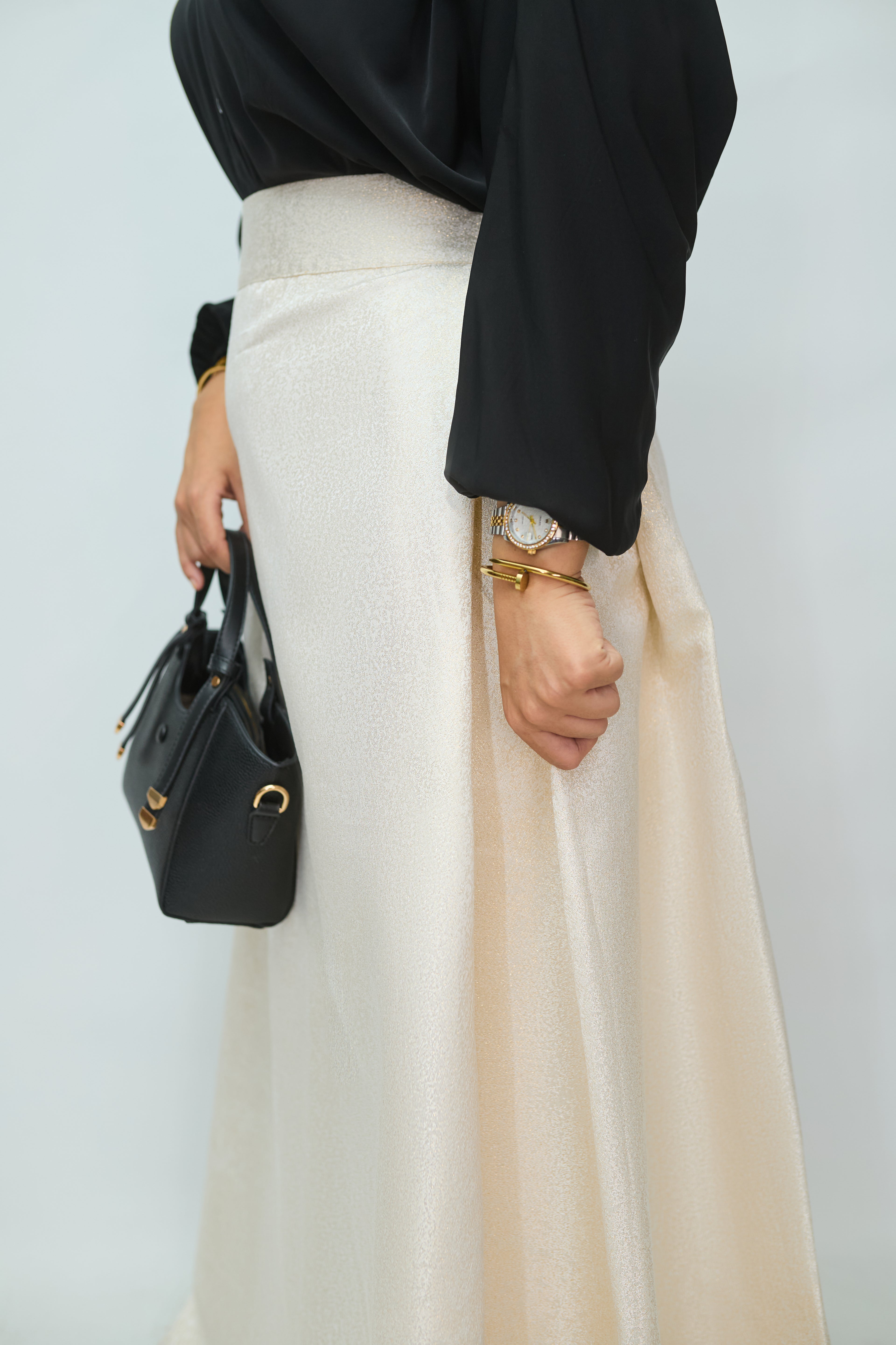 Golden soiree skirt